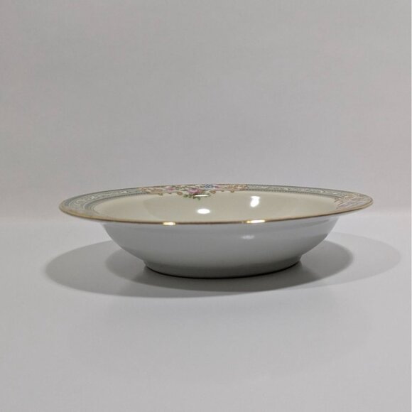 Noritake Lynbrook Berry Bowl Floral Gold Trim Porcelain Japan Vintage - Picture 5 of 8